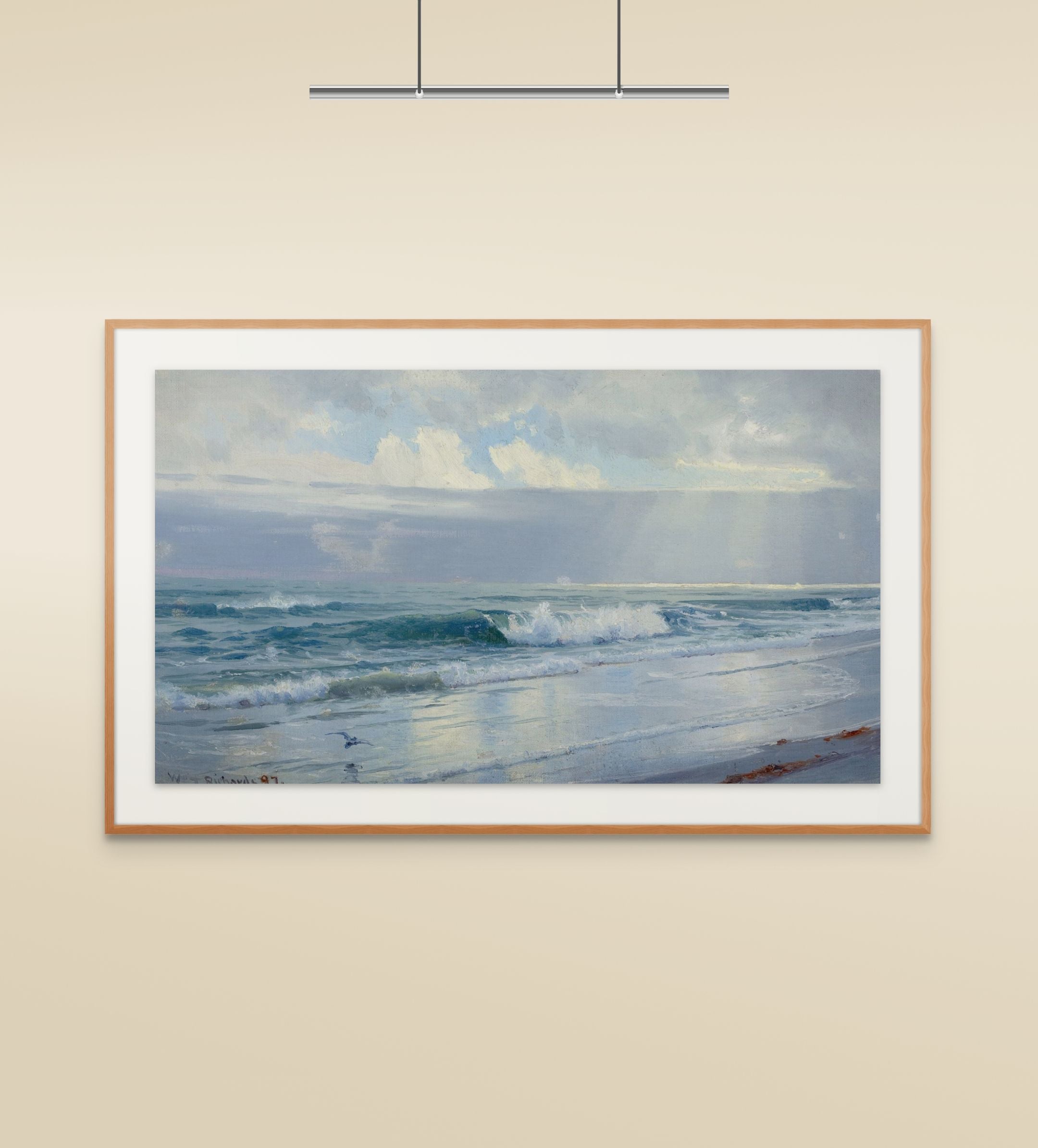 Crashing Waves Along the Seashore